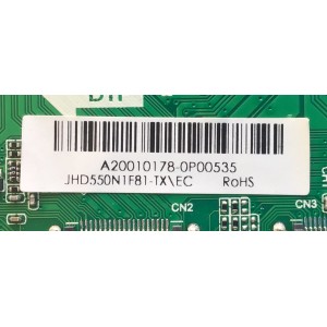 MAIN PARA TV INSIGNIA NUMERO DE PARTE 256149 / T.MS3553.761 / G19514W / 36275 / A20010178-0P00535 / PANEL JHD550N1F81-TX|EC|S1|BBY|FM|ROH / MODELO NS-55D420NA20